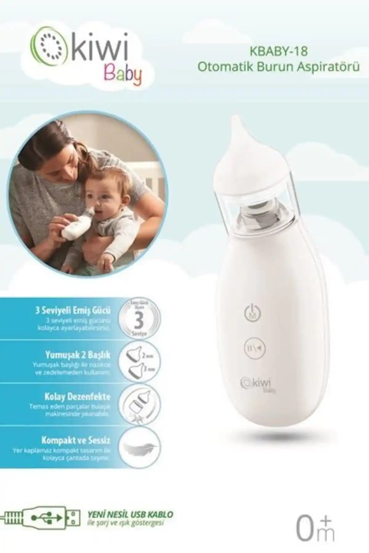 Kiwi Kbaby-18 Şarjlı Burun Aspiratörü: Bebekler İçin Etkili ve Güvenli Nazal Temizlik