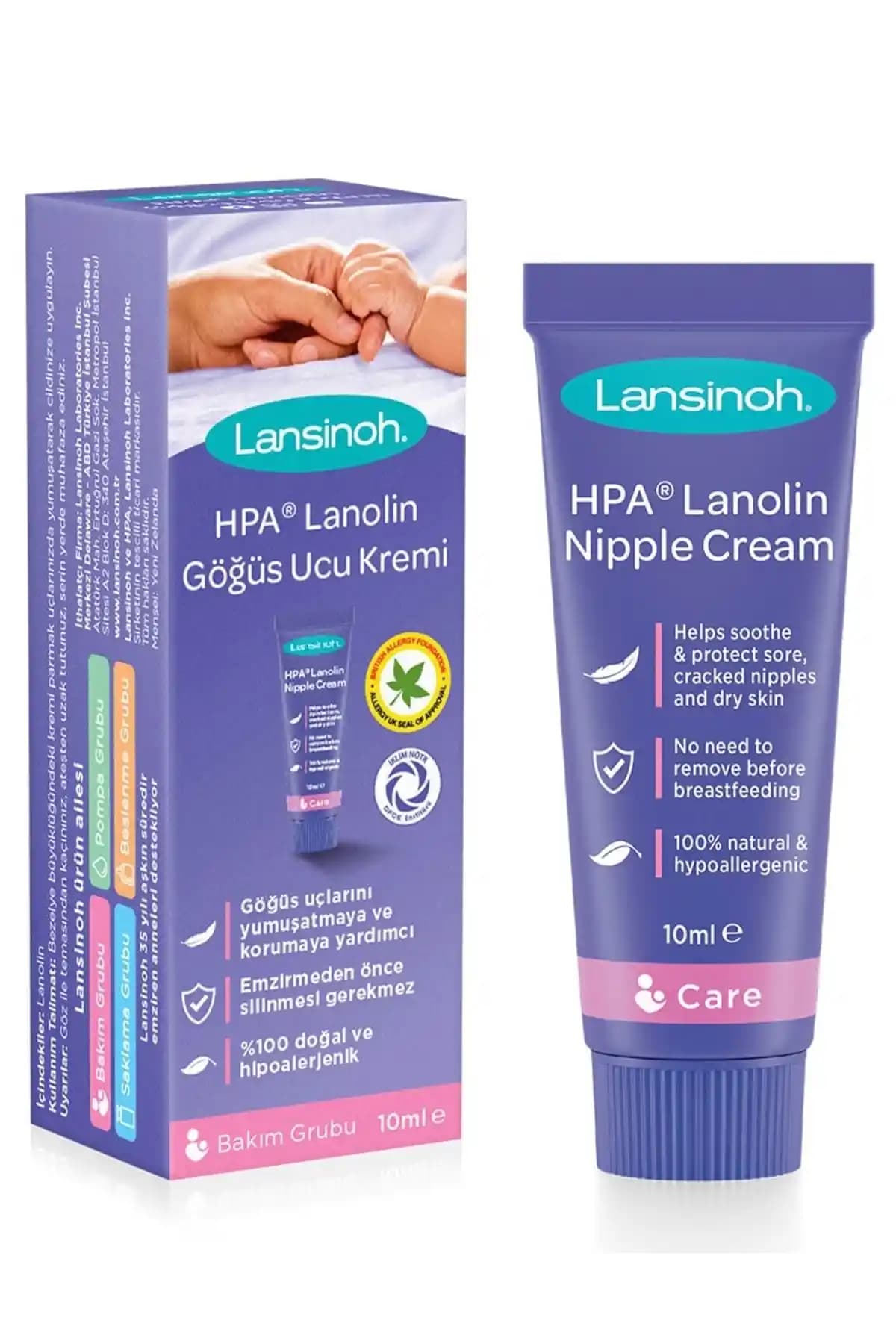 LANSINOH HPA Lanolin Göğüs Ucu Kremi 10 ml: Emziren Anneler İçin Doğal ve Güvenilir Koruma