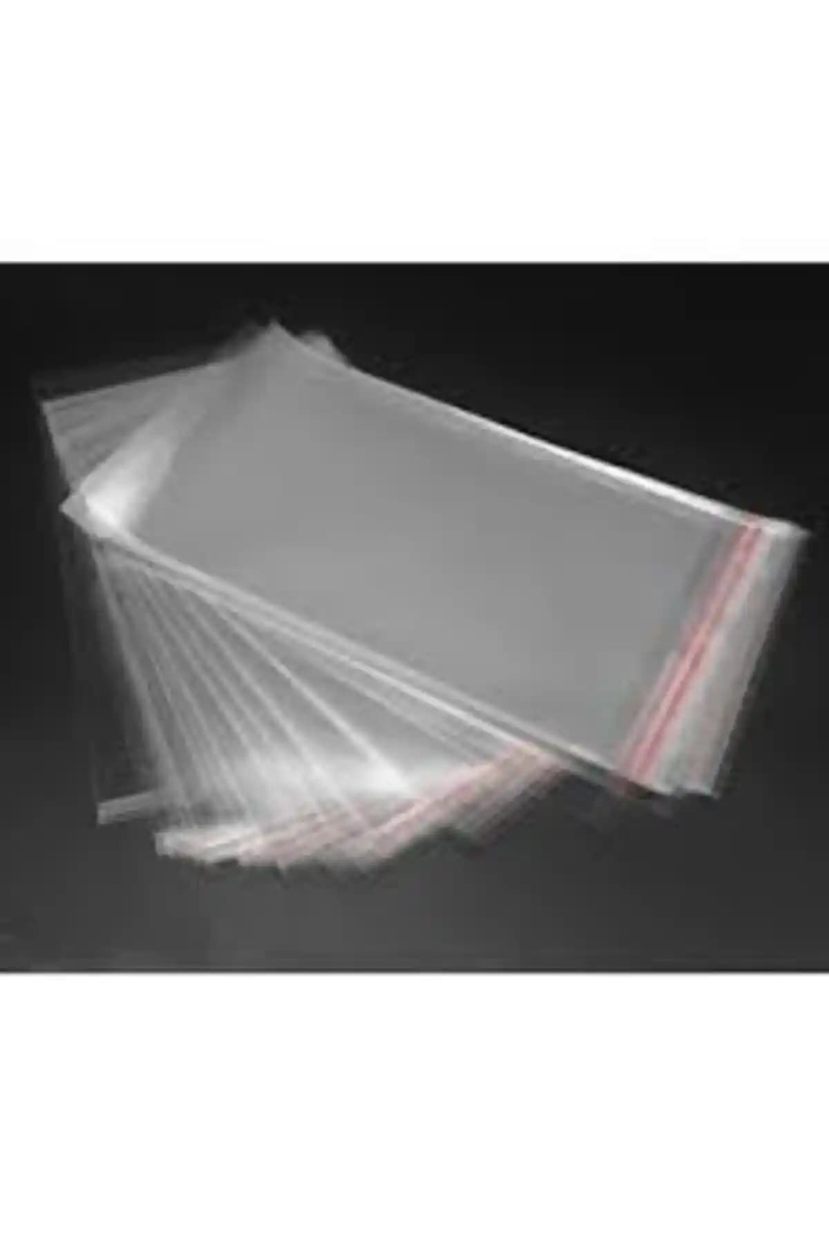 Linka 10x25 cm Şeffaf Bantlı Yapışkanlı Jelatin Poşet 50 Adet - Küçük Eşyalar İçin Dayanıklı Saklama