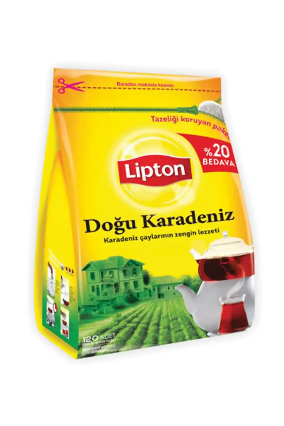 Lipton Doğu Karadeniz Demlik Poşet Çay 120'li: Doğal Aroma ve Pratik Demleme