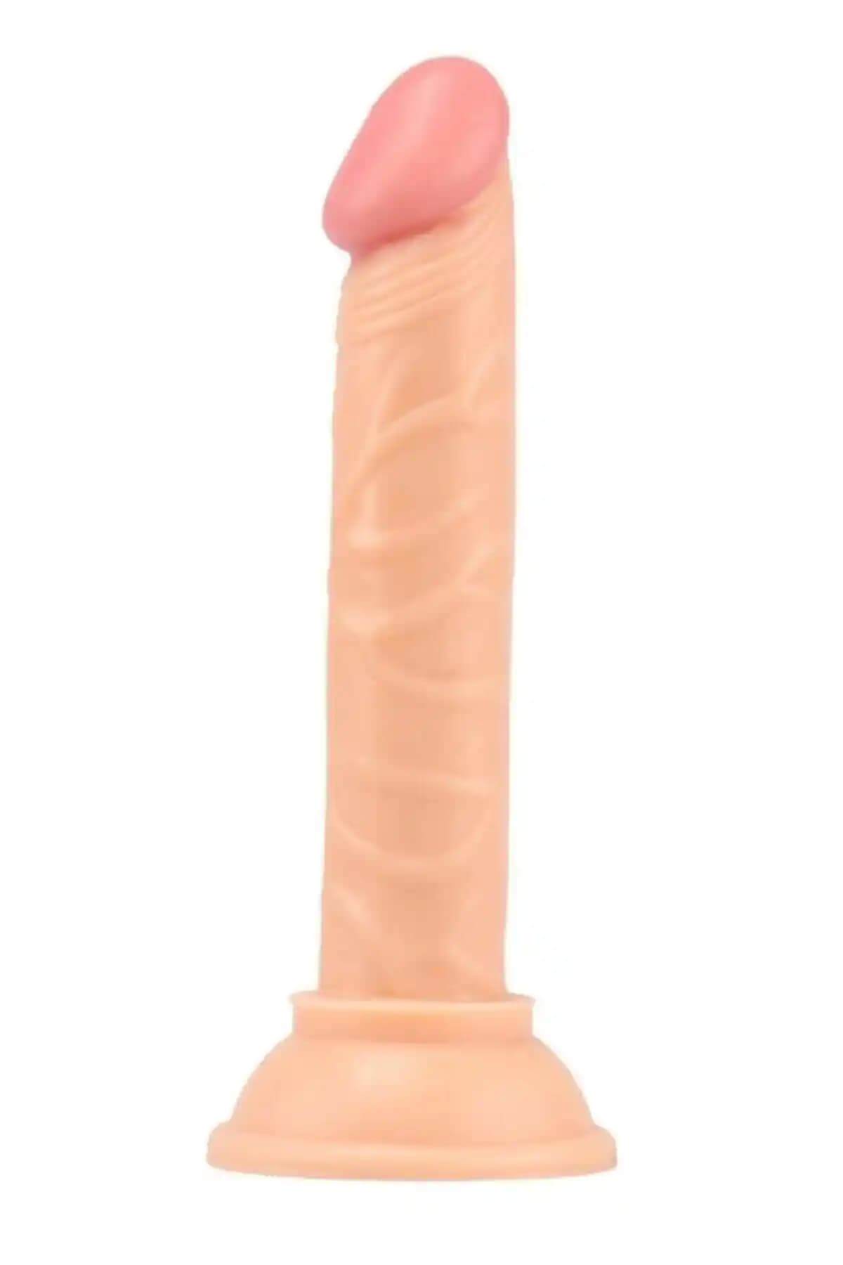 LOVETOY Vantuzlu Gerçekçi Suni Anal ve Vajinal Dildo - Dayanıklı ve Yumuşak Doku