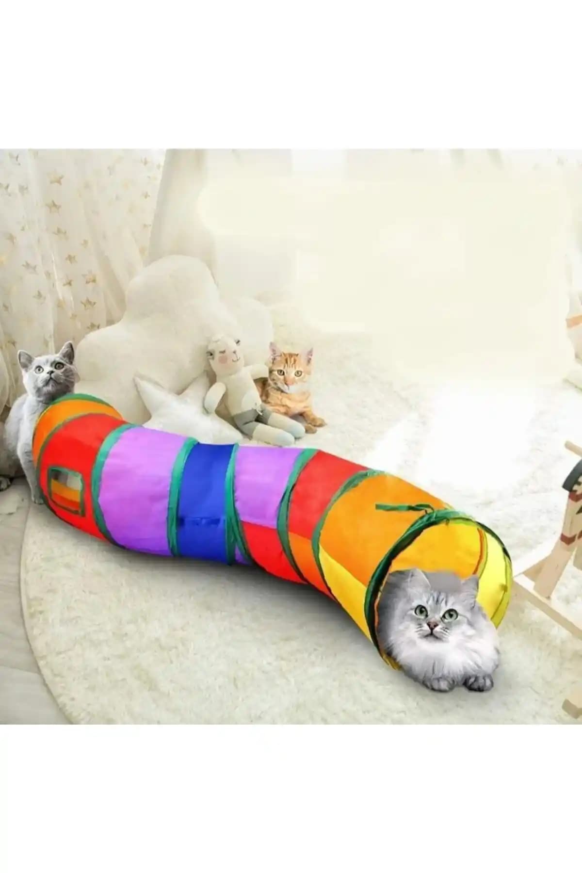 MadPet Kıvrımlı Model Gökkuşağı Katlanabilir Kedi Oyun Tüneli Özellikleri ve Değerlendirmesi