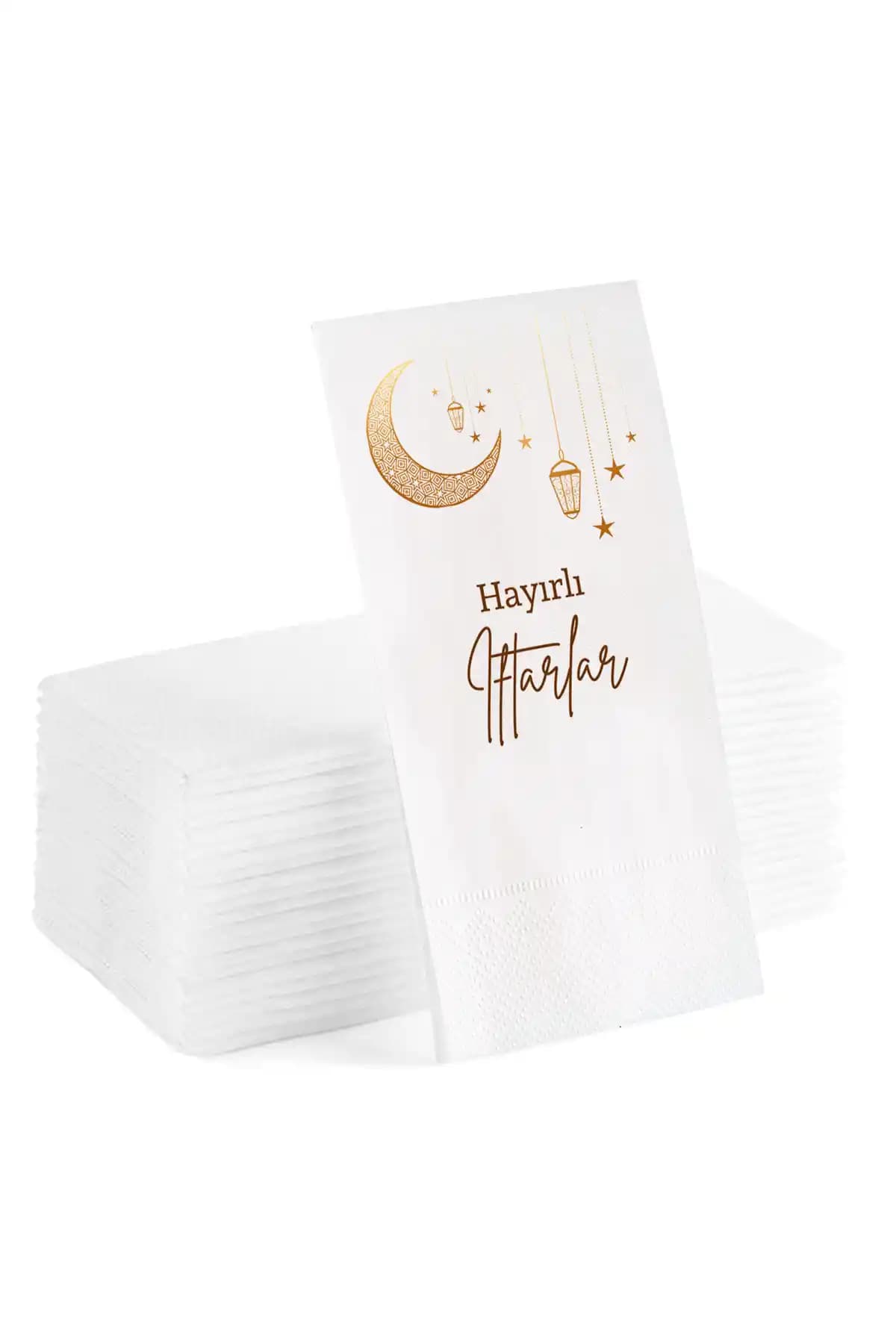Matbaagraf Ramazan Peçetesi: Hayırlı İftarlar Yazılı 20'li Sunum Servis Peçetesi