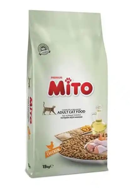 Mito Adult Cat Tavuklu Yetişkin Kedi Maması 15 kg - Dengeli ve Sağlıklı Beslenme