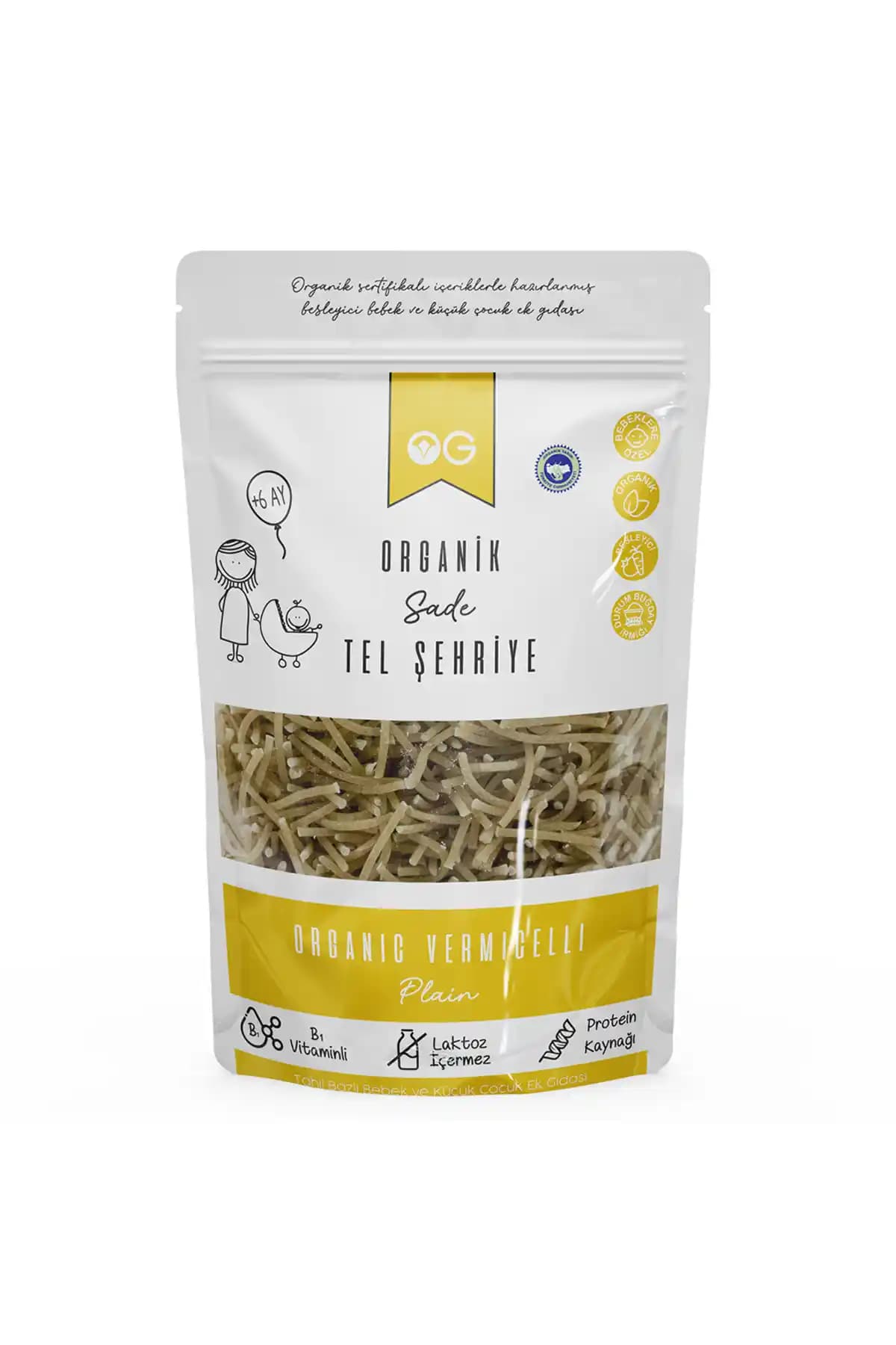 OG natural Organik Sade Tel Şehriye 180 Gr: Doğal, Katkısız ve Besleyici Seçenek