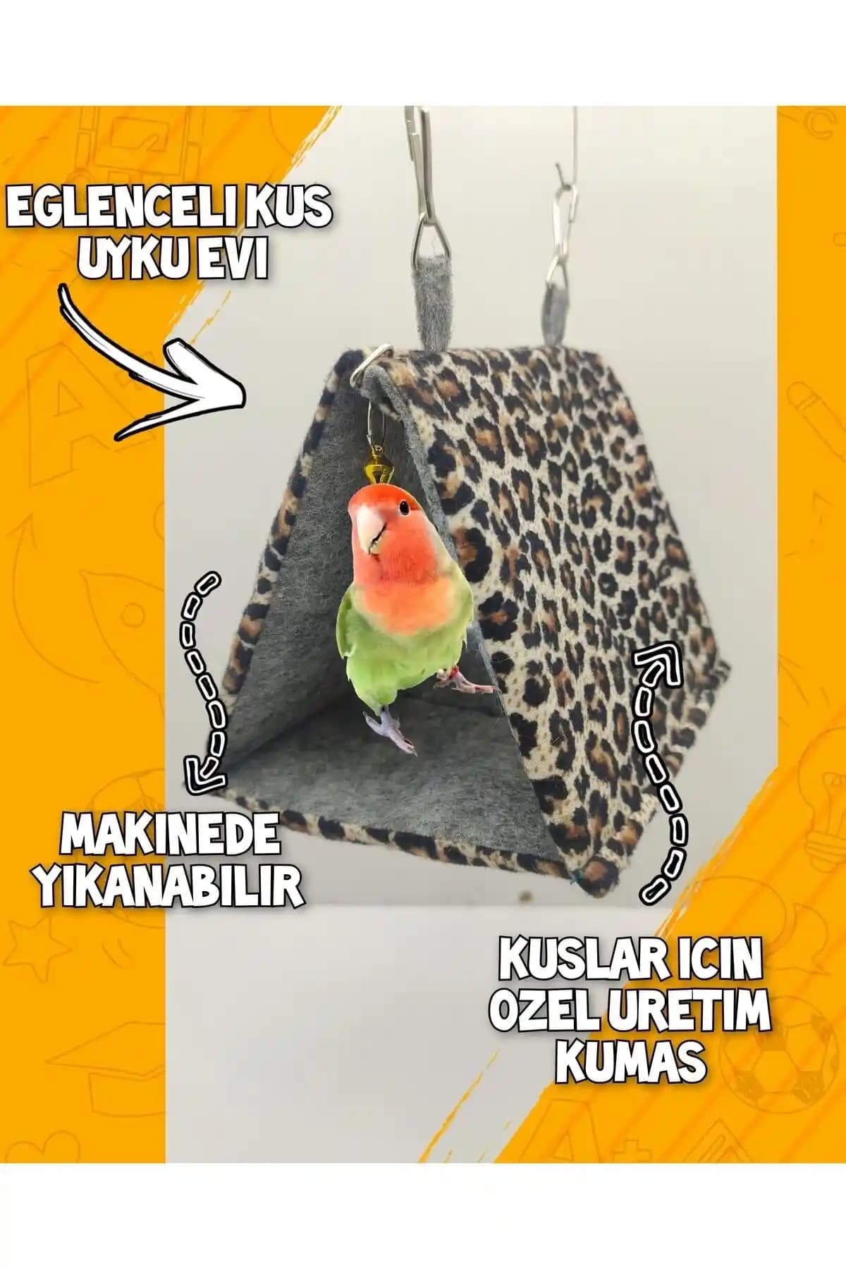 ozzipetshop Cennet ve Sevda Papağanı için Konforlu Oyun Yatağı Hamak Tasarımı