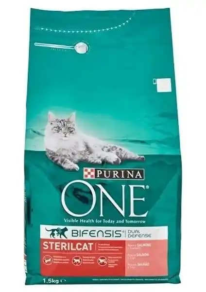 Purina One Steril Cat Somonlu Yetişkin Kedi Maması 1.5 kg - Kısırlaştırılmış Kediler İçin Dengeli Beslenme