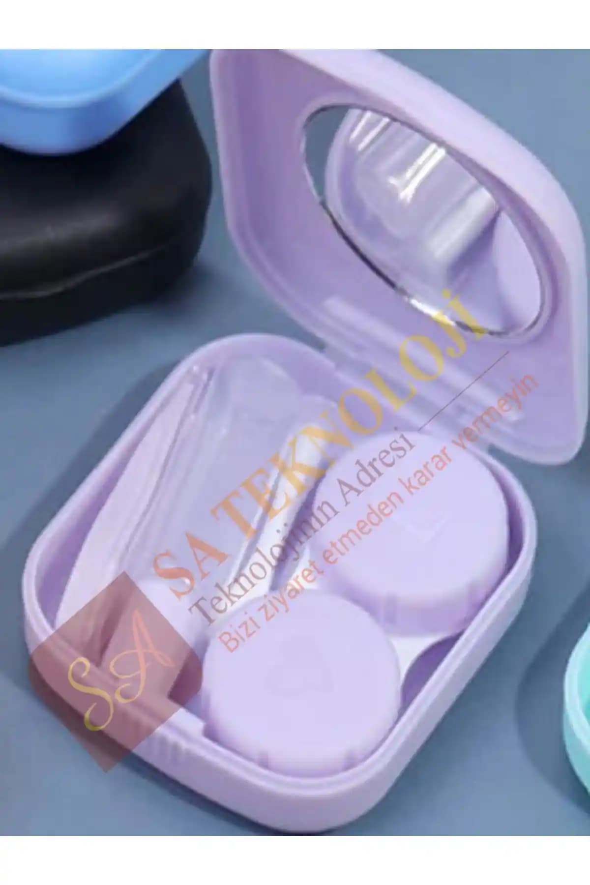 SATECHNOLOGY Mor Lens Taşıma Saklama Kutu ve Takma Aparatı Seti - Pratik ve Hijyenik Çözüm