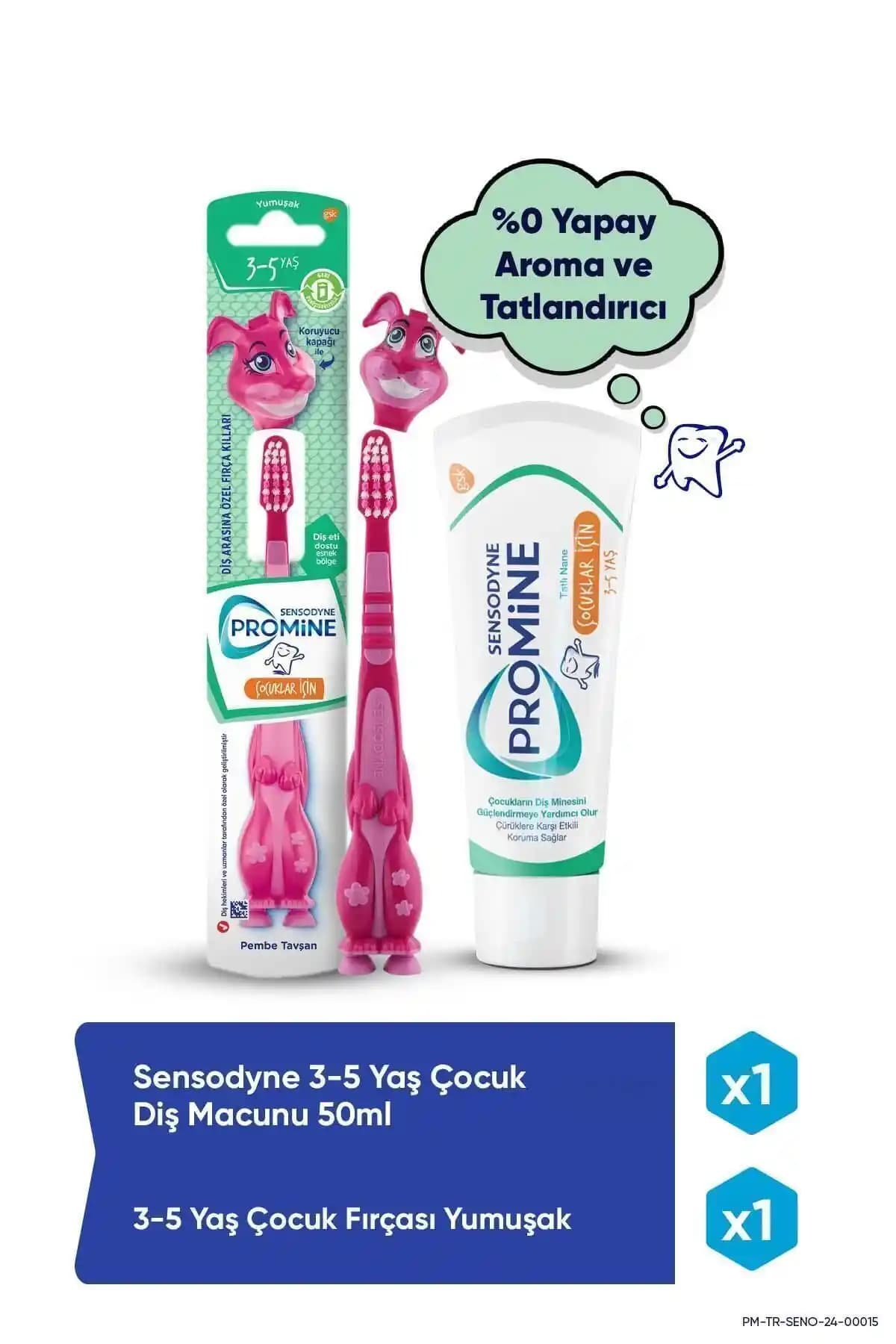 Sensodyne Promine 3-5 Yaş Çocuk Diş Macunu ve Tavşanlı Yumuşak Fırça İncelemesi