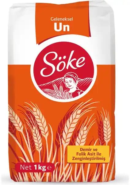 Söke Tam Buğday Unu 1 kg: Demir ve Folik Asit Zenginleştirilmiş Sağlıklı Un
