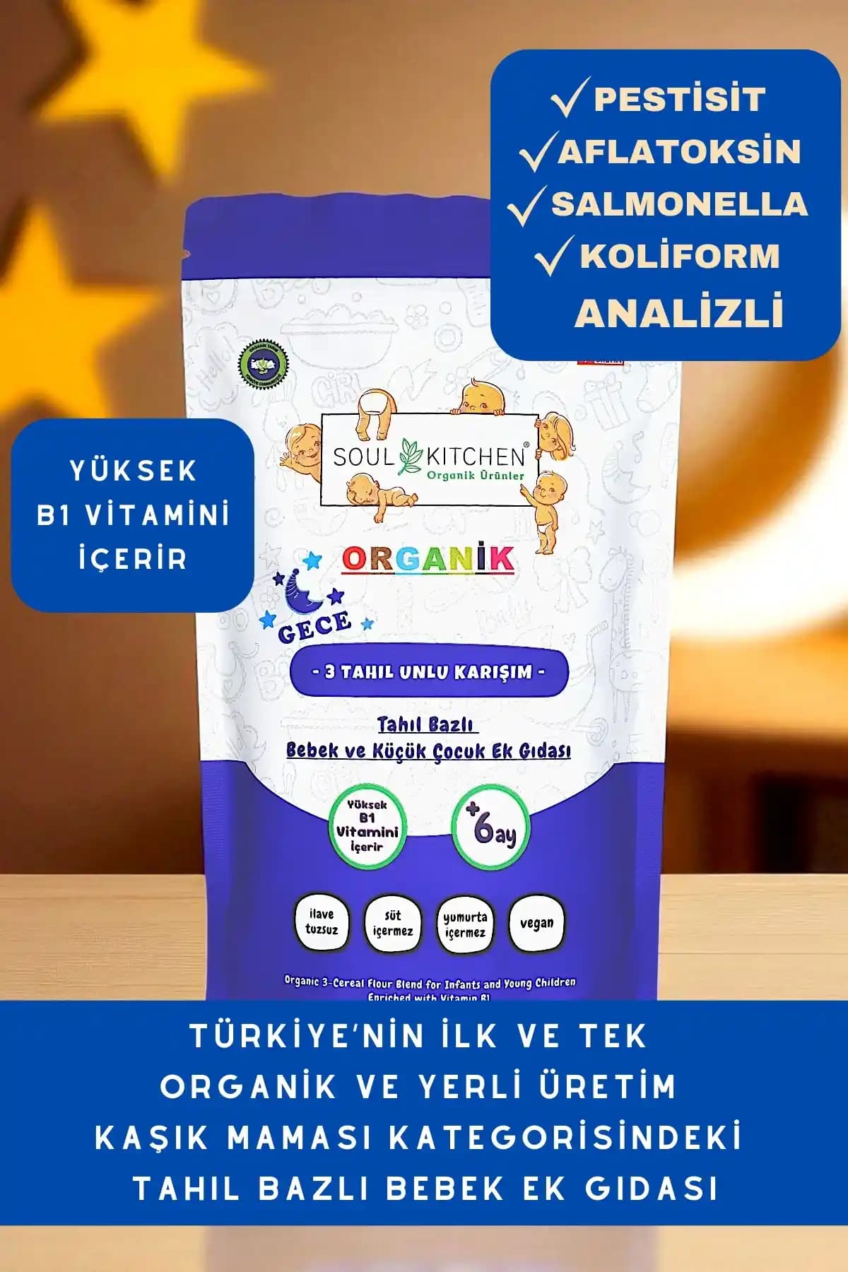 Soul Kitchen Organik 3 Tahıllı Gece Maması: Doğal ve Besleyici Bebek Ek Gıdası