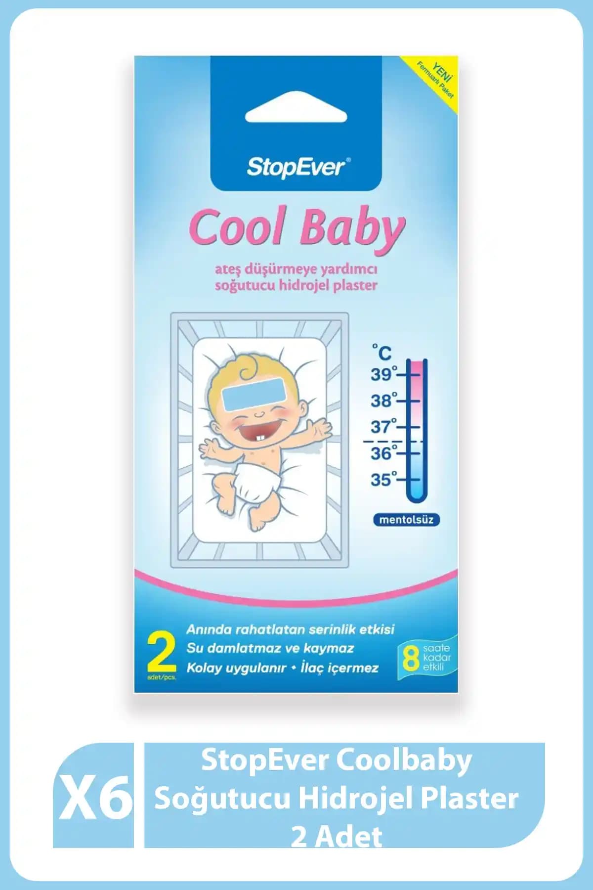 StopEver Cool Baby Ateş Düşürme Yardımcısı: Çocuklarda Uzun Süreli ve Etkili Soğutma
