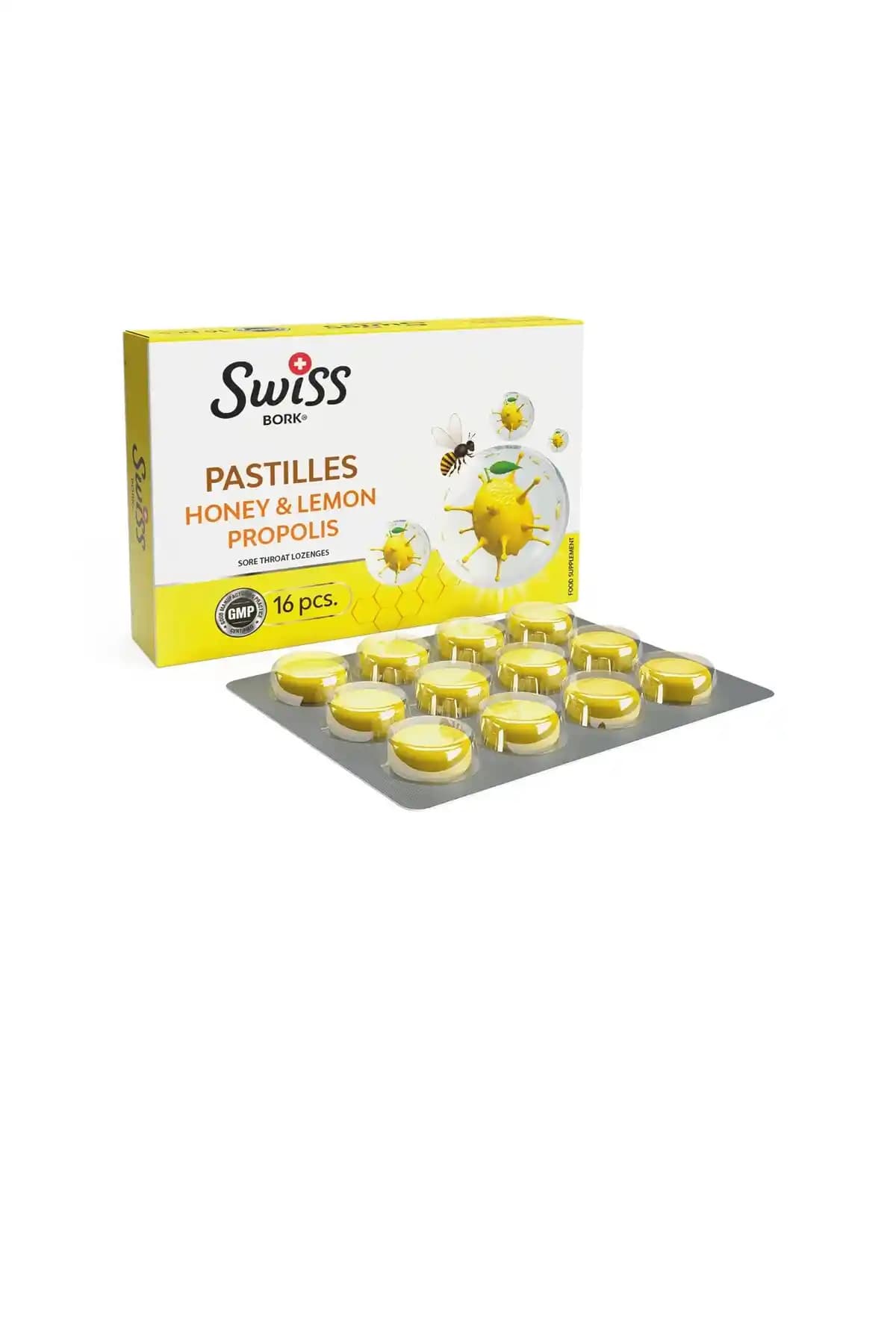 SWISS Energy Bal Limon Propolis Pastil ile Doğal Boğaz Sağlığı Desteği 16 Pastil