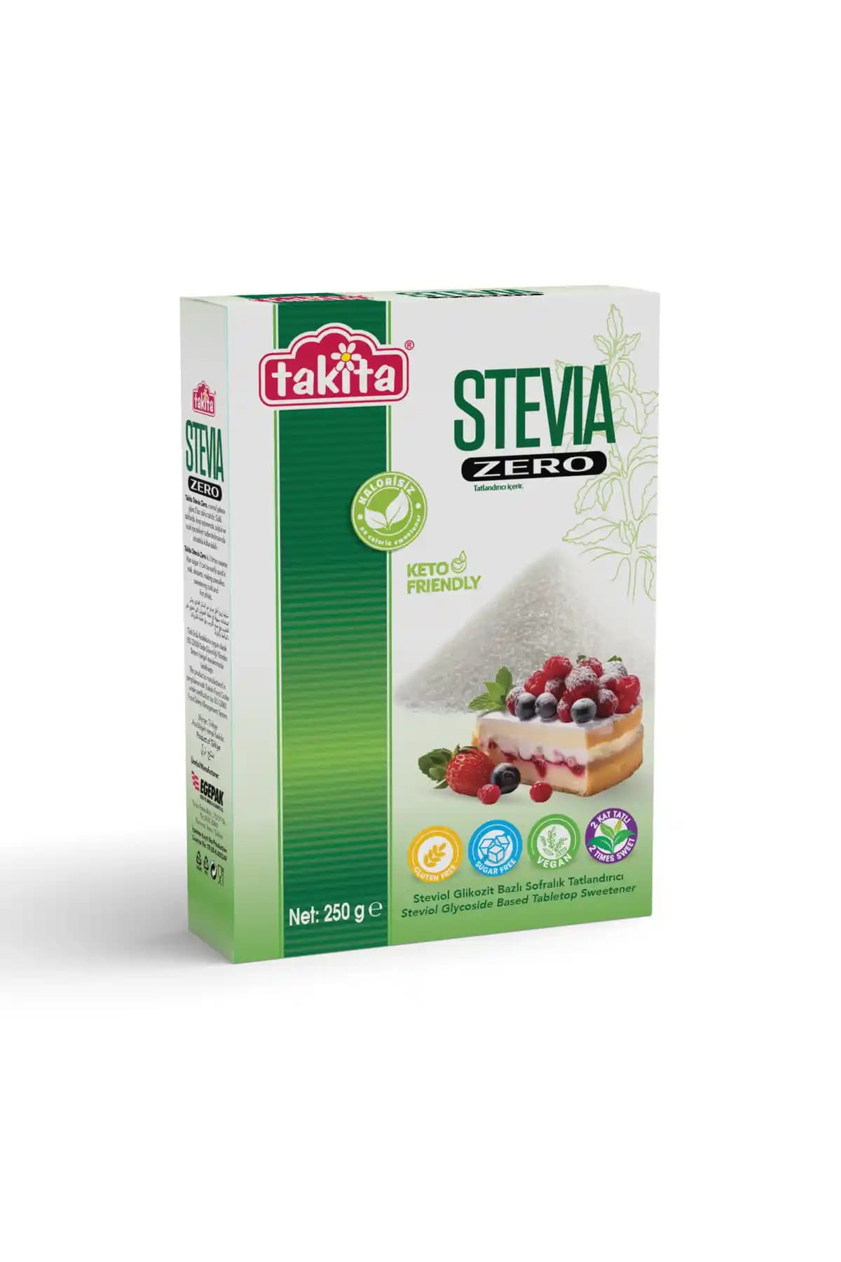 Takita Stevia Zero Toz Tatlandırıcı 250 gr: Doğal ve Kalorisiz Şeker Alternatifi