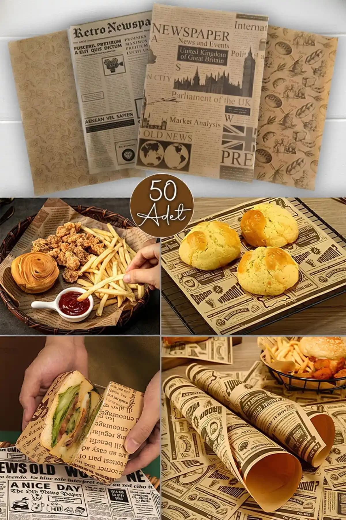 VİGENTİNO Kendinden Desenli Yağlı Kağıt ile Vintage Sunumlarda Estetik ve Fonksiyonellik