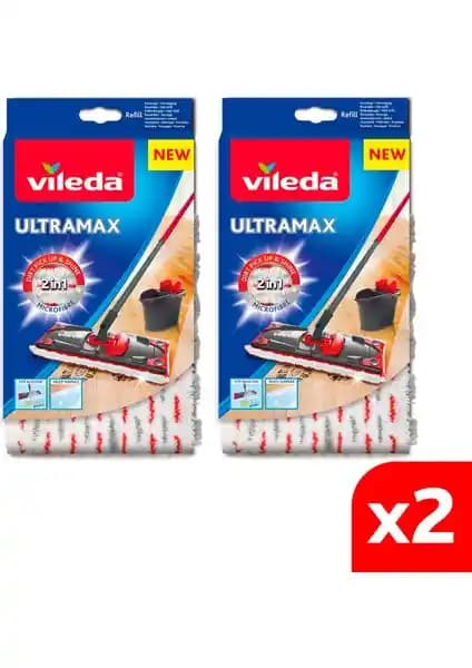 Vileda 2 Paket Ultramax Mikrofiber Yedek Mop: Dayanıklı ve Etkili Temizlik Çözümü
