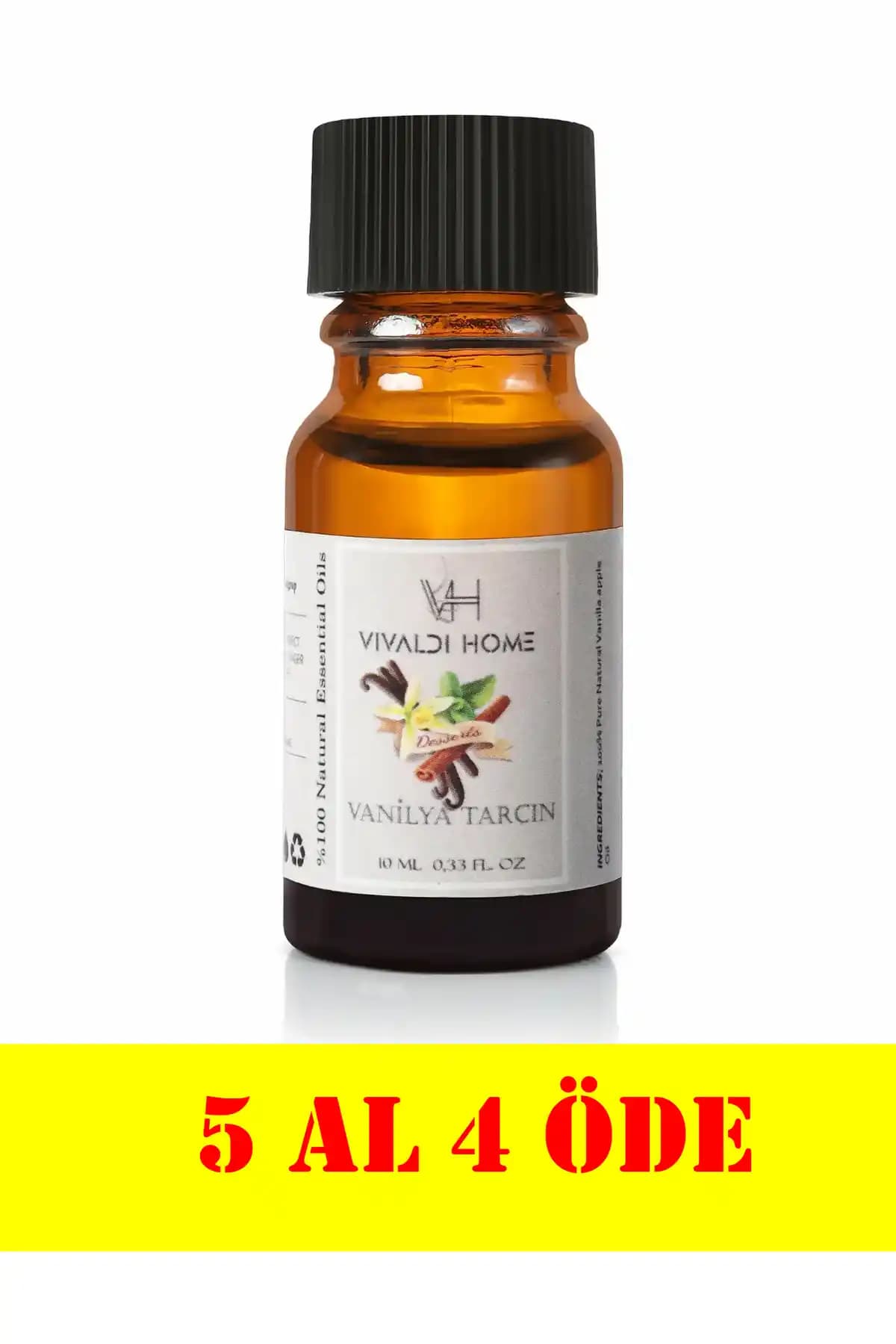 Vivaldi Home Vanilya Tarçın Aromaterapi Uçucu Yağı 10ml ile Sıcak ve Huzurlu Atmosfer