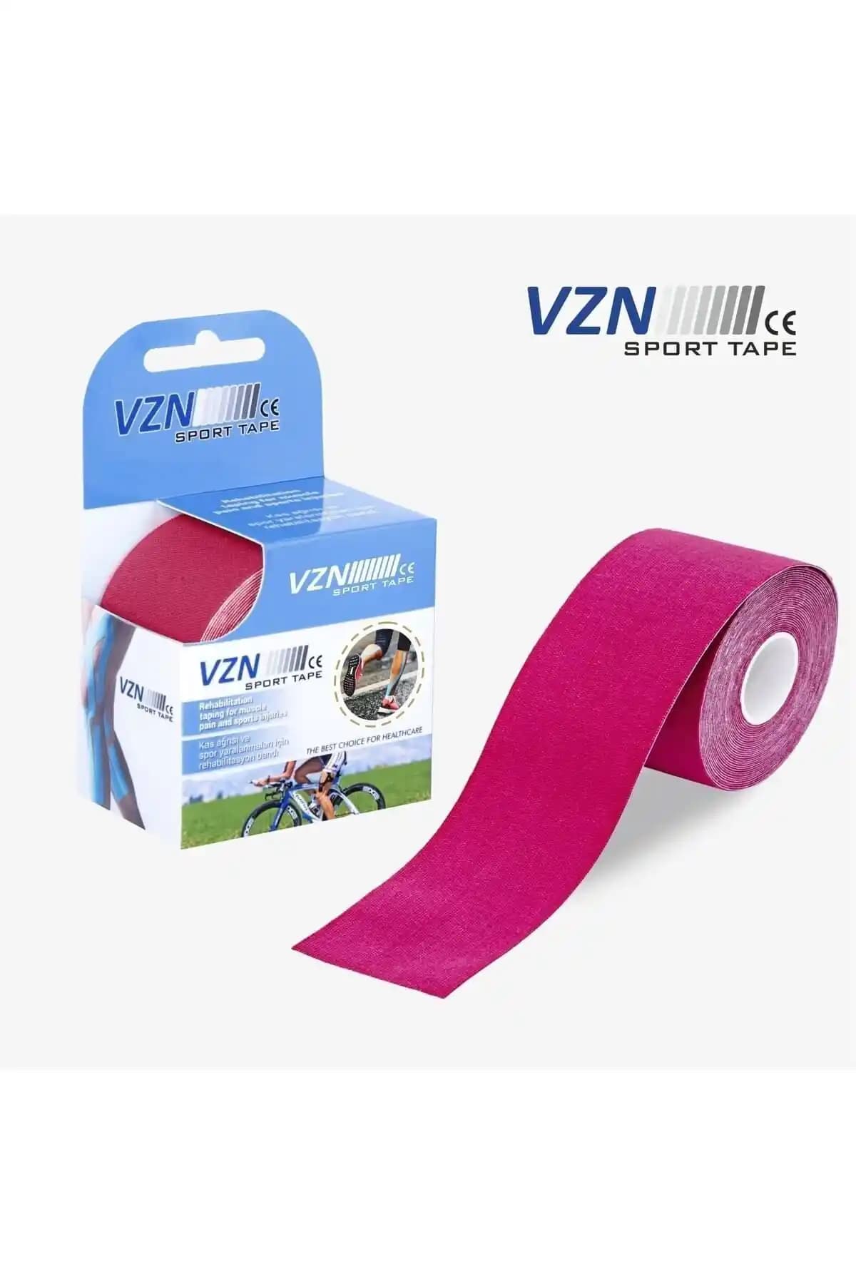 VZN Sport Tape Pembe Kinezyo Bant: Kas Ağrılarını Azaltan Elastik Sporcu Bandı