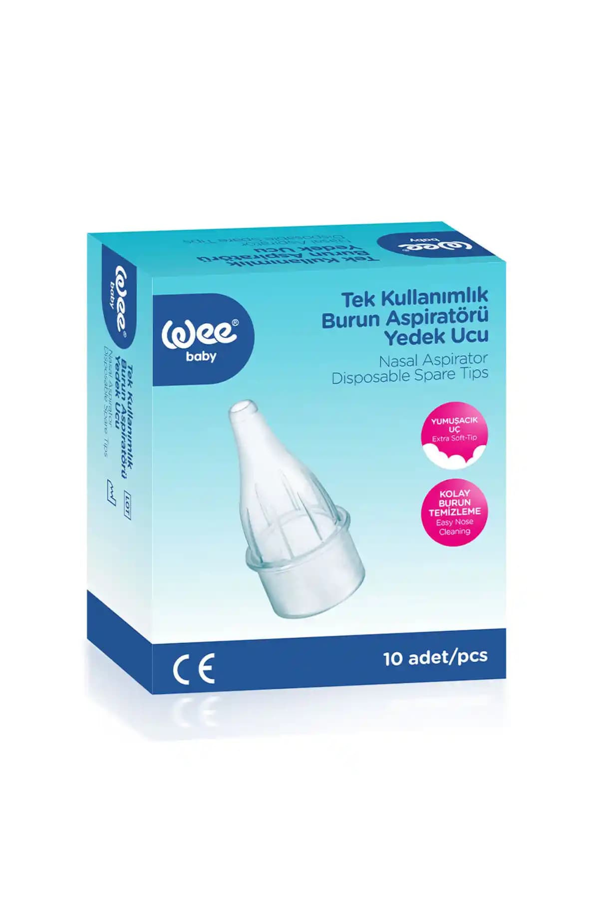 Wee Baby Burun Aspiratörü Nasal Yedek Ucu 10 Adet: Bebeklerin Rahat Nefesi İçin Konforlu ve Hijyenik Çözüm