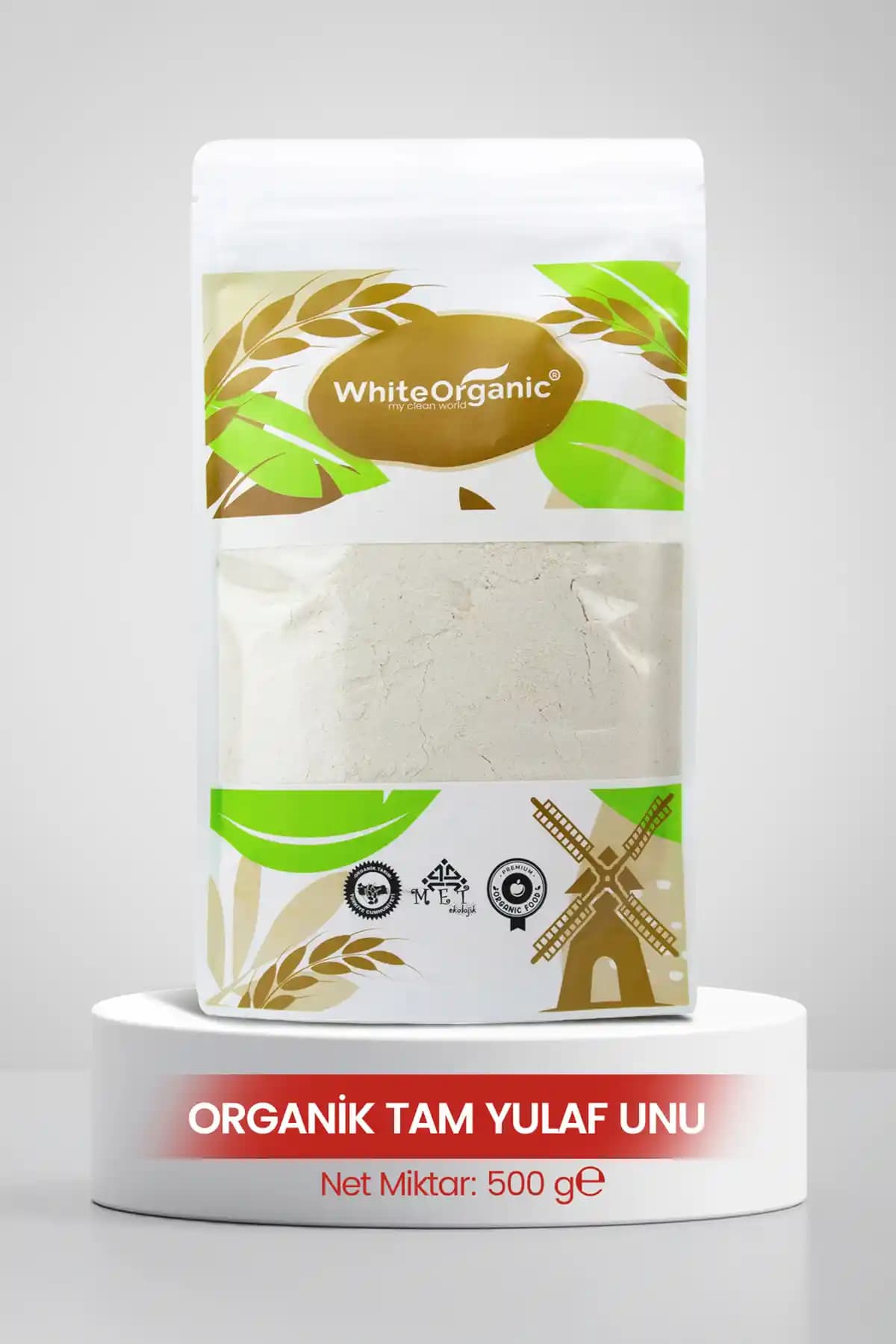 White Organic Organik Tam Yulaf Unu 500 gr - Bebekler İçin Doğal ve Besleyici Un
