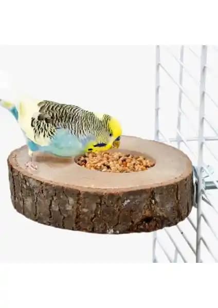 X-Perk Doğal Ağaç Kuş Tüneği ve Yemlik: Sağlıklı ve Ergonomik Kuş Aksesuarı