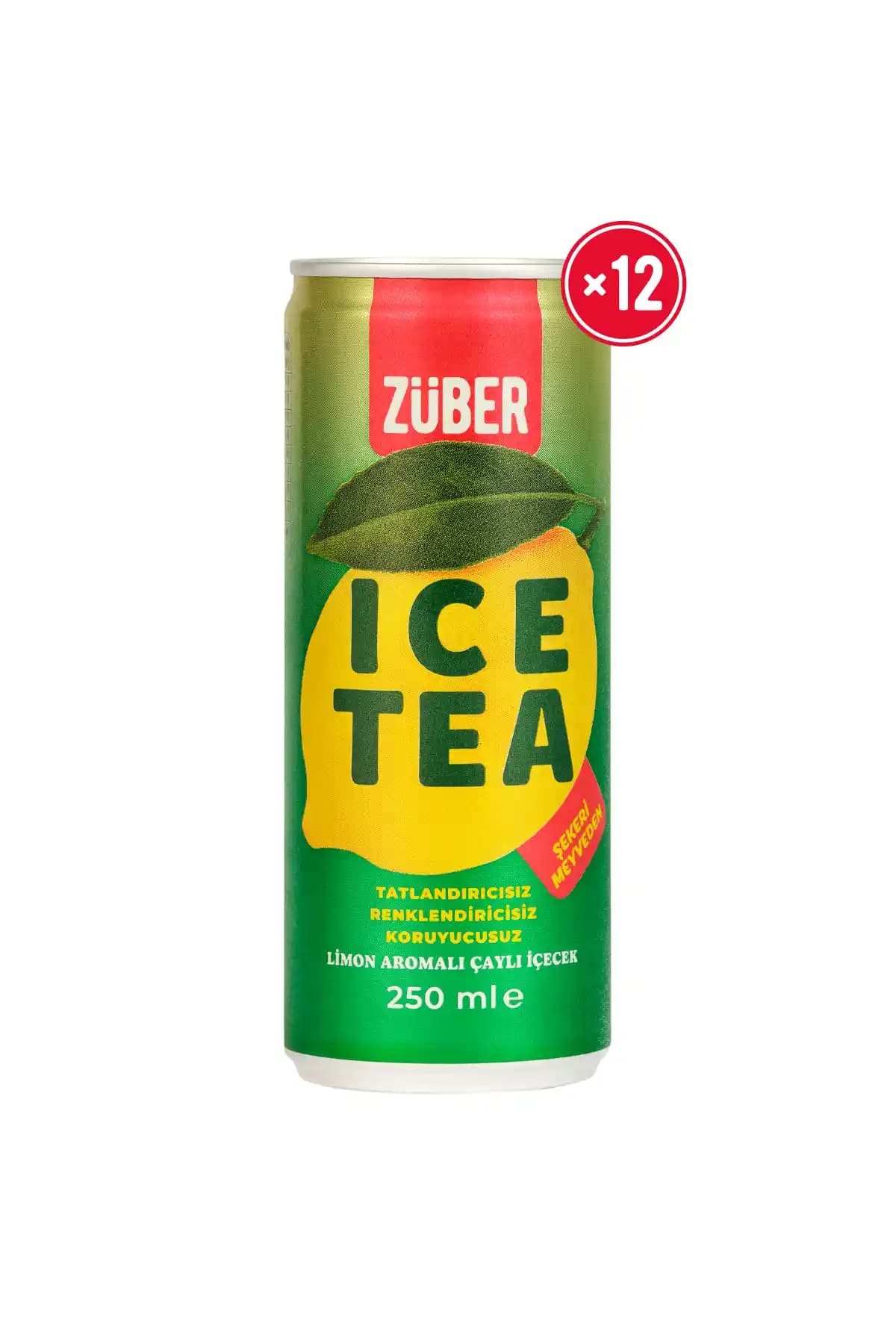 Züber Ice Tea Limon 250ml x12: Doğal ve Ferahlatıcı Limon Aromalı Soğuk Çay