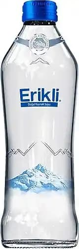 Erikli cam şişe suyu 0.33 litre 12'li paket ile sağlıklı ve estetik su tüketimi