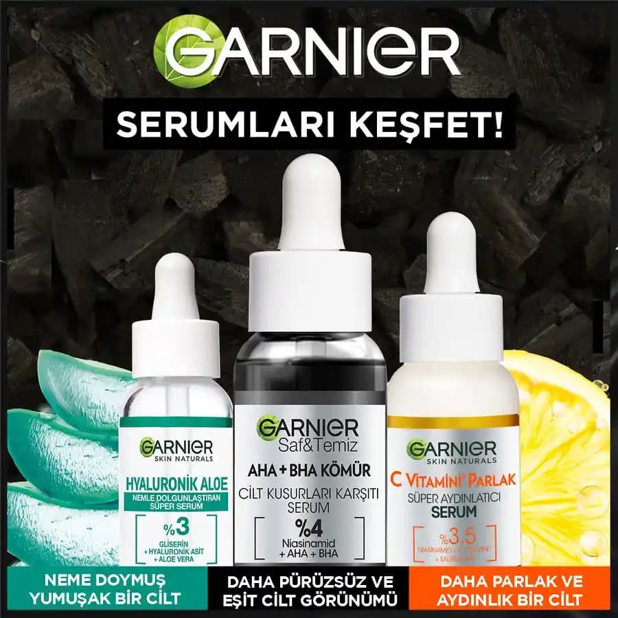 Garnier Kömür Serumu ile Derinlemesine Temizlik ve Cilt Arındırma Çözümleri