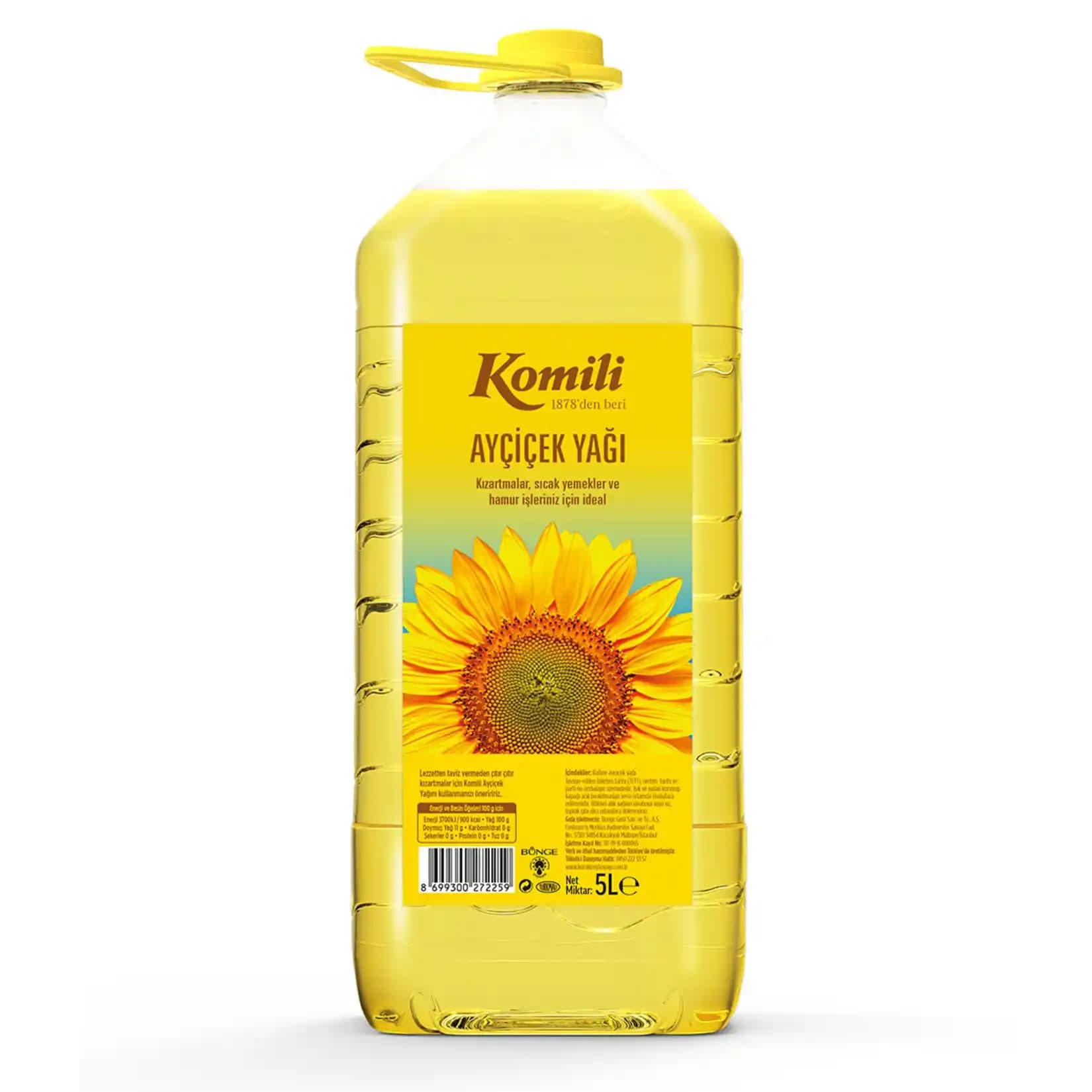 Komili 5 Litre Ayçiçek Yağı: Kalite ve Ekonomiyi Bir Arada Sunan Güvenilir Seçenek